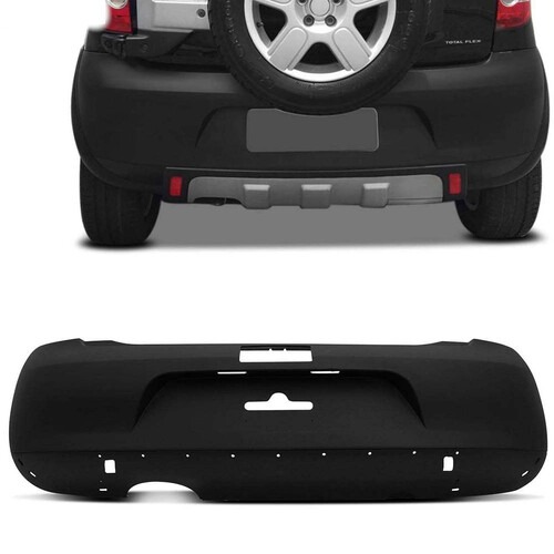 Para-choque Crossfox 2008 a 2010 traseiro preto texturizado - 6436 Para-choque Crossfox 2008 a 2010 traseiro preto texturizado - 6436