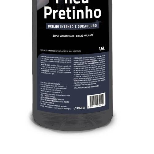 Limpa pneus automotivo pretinho 1,5L - 2008030 Limpa pneus automotivo pretinho 1,5L - 2008030