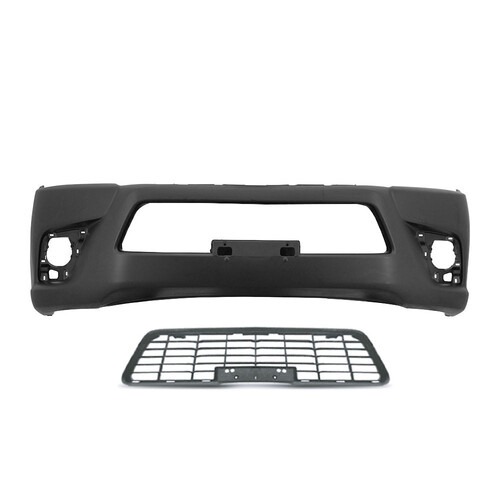 Para-choque Hilux 2015 a 2023 dianteiro preto com grade e cabine simples - 7028 Para-choque Hilux 2015 a 2023 dianteiro preto com grade e cabine simples - 7028