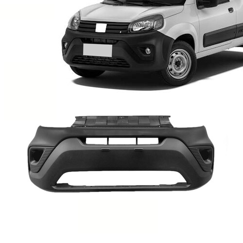 Para-choque Fiorino 2021 a 2025 dianteiro preto sem furo para farol - 3394