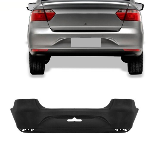 Para-choque Voyage GVI 2013 a 2017 traseiro preto - 6357