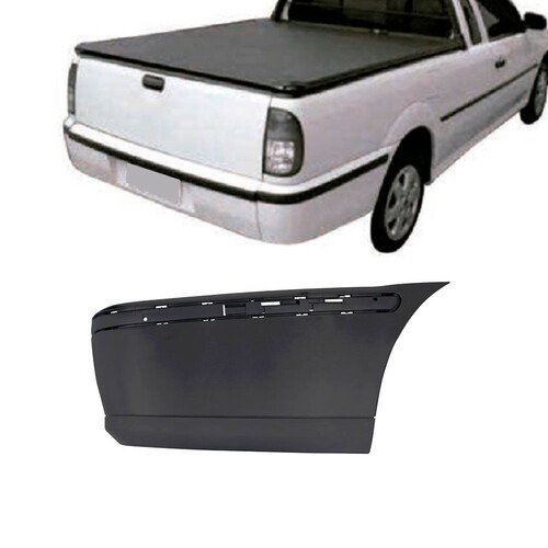 Para-choque Saveiro G3 2000 a 2003 traseiro direito preto liso parcial - 6488 Para-choque Saveiro G3 2000 a 2003 traseiro direito preto liso parcial - 6488