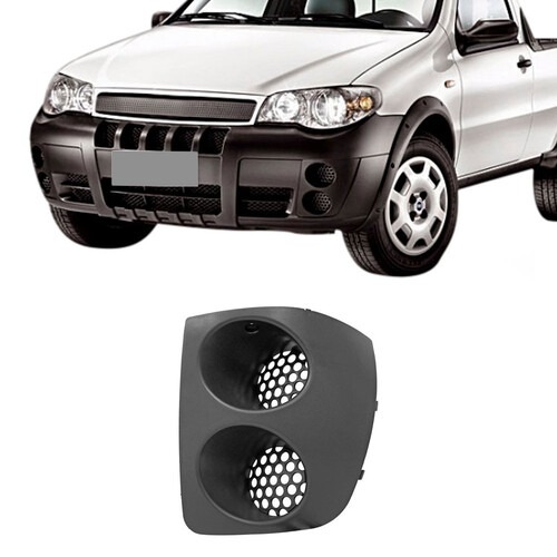 Moldura farol Strada Trekking Restyling 2 2005 a 2012 dianteiro esquerdo preto sem farol - 3421