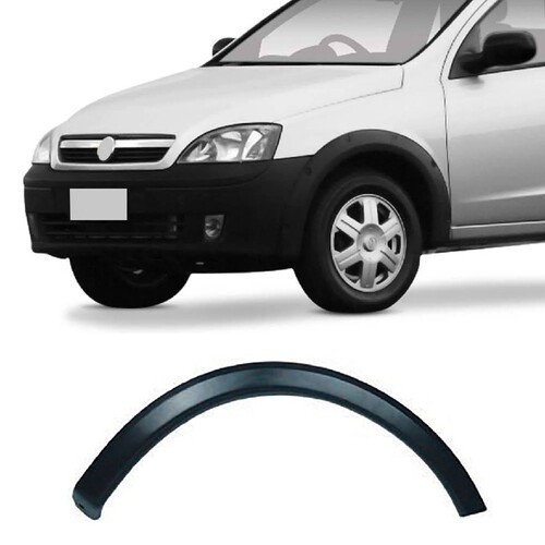 Moldura para-lama Corsa Sedan/Hatch/Montana Sport 2003 a 2012 dianteiro esquerdo preto liso - 174PDE Moldura para-lama Corsa Sedan/Hatch/Montana Sport 2003 a 2012 dianteiro esquerdo preto liso - 174PDE
