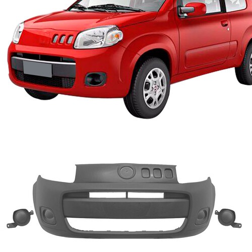 Para-choque Uno 2010 a 2014 dianteiro cinza texturizado - 3483K Para-choque Uno 2010 a 2014 dianteiro cinza texturizado - 3483K