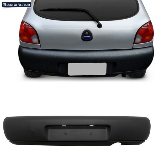 Para-choque Fiesta 1996 a 1999 traseiro preto - 2566