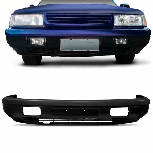 Para-choque Santana 1991 a 1998 dianteiro com furo para lanterna preto - 6111