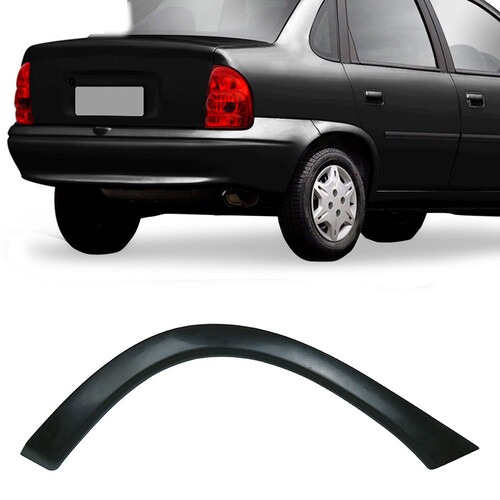 Moldura para-lama Corsa Sedan 1996 a 2010 Wagon 1996 a 2002 traseiro esquerdo preto liso - 172PTE