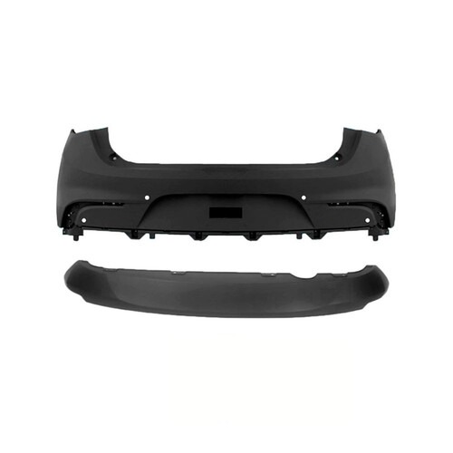 Para-choque Argo 2017 a 2022 traseiro preto com furo para sensor com spoiler - 3370K Para-choque Argo 2017 a 2022 traseiro preto com furo para sensor com spoiler - 3370K