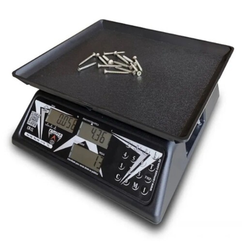 Balança digital contadora a bateria display LCD preta 6kg x 2g - CRB CL 110V/220V Balança digital contadora a bateria display LCD preta 6kg x 2g - CRB CL 110V/220V