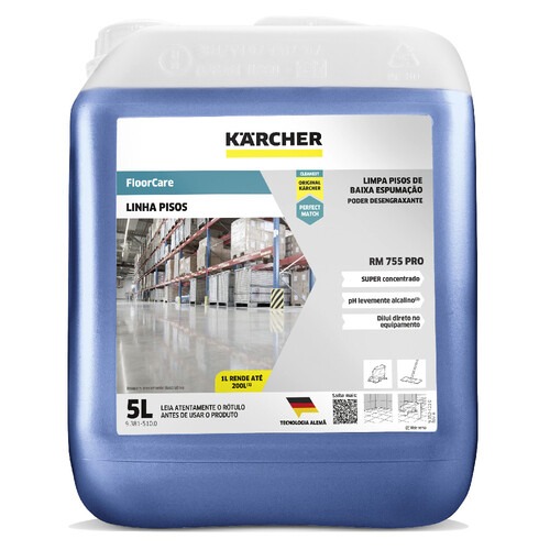 Detergente limpeza profissional concentrado 5 Litros - FloorCare RM 755