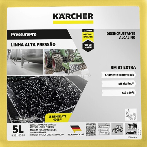 Detergente desincrustante profissional ultra concentrado 5 Litros - PressurePro RM 81