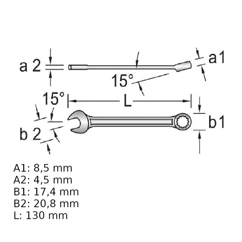 Chave combinada 3/8 Chave combinada 3/8