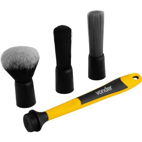 Pincel para detalhamento automotivo com 3 pontas intercambi�veis