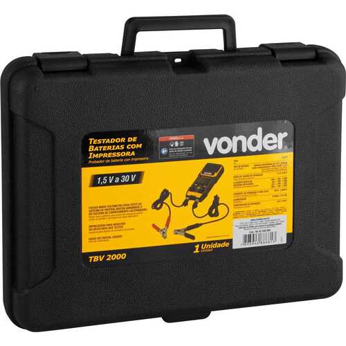 Testador de baterias com impressora - TBV 2000 Testador de baterias com impressora - TBV 2000