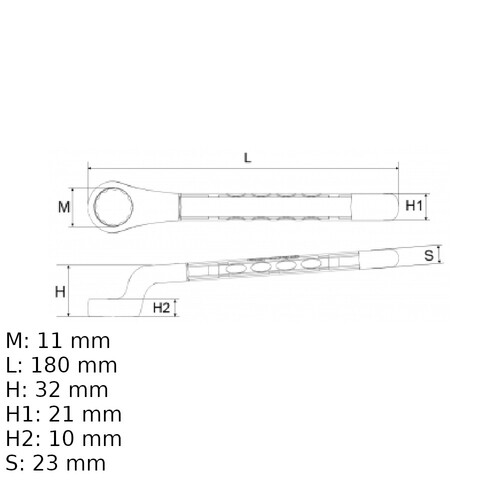 Chave estrela de uma boca 11 mm VDE isolada 1000V - BW89MQ11 Chave estrela de uma boca 11 mm VDE isolada 1000V - BW89MQ11
