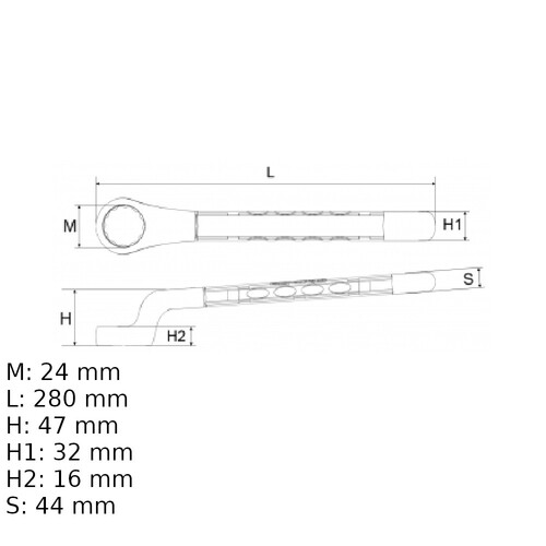 Chave estrela de uma boca 24 mm VDE isolada 1000V - BW89MQ24 Chave estrela de uma boca 24 mm VDE isolada 1000V - BW89MQ24
