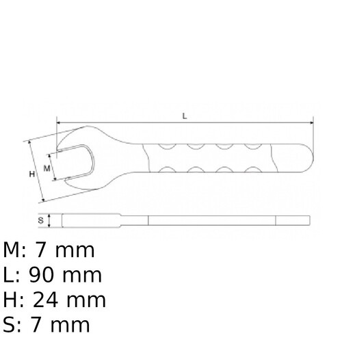 Chave fixa de uma boca isolada VDE 7 mm - BW52MQ7 Chave fixa de uma boca isolada VDE 7 mm - BW52MQ7