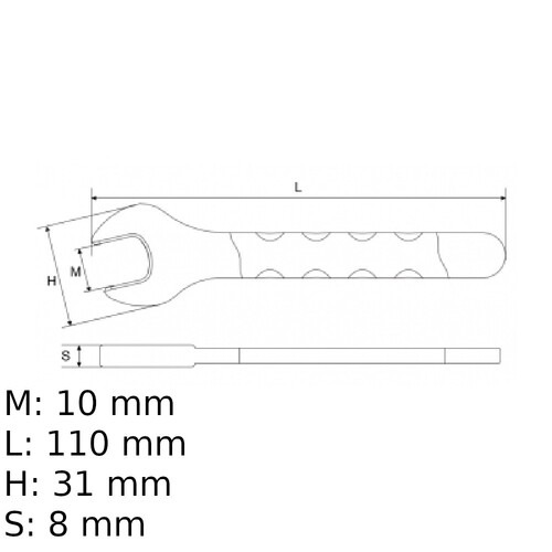 Chave fixa de uma boca isolada VDE 10 mm - BW52MQ10 Chave fixa de uma boca isolada VDE 10 mm - BW52MQ10