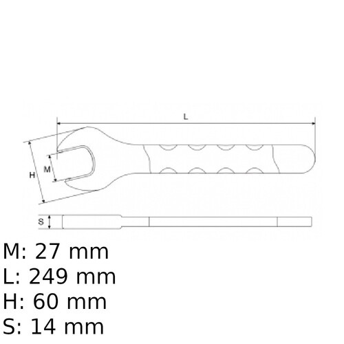 Chave fixa de uma boca isolada VDE 27 mm - BW52MQ27 Chave fixa de uma boca isolada VDE 27 mm - BW52MQ27