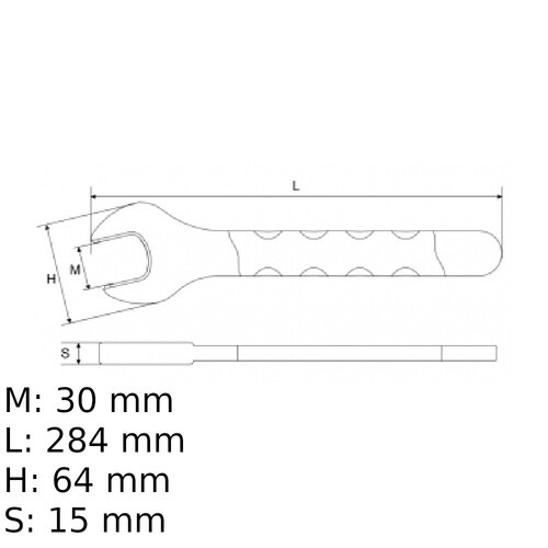 Chave fixa de uma boca isolada VDE 30 mm - BW52MQ30 Chave fixa de uma boca isolada VDE 30 mm - BW52MQ30