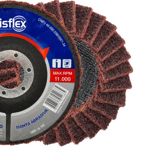 Disco de lixa flap disc manta abrasiva 4.1/2pol médio - 39.009 Disco de lixa flap disc manta abrasiva 4.1/2pol médio - 39.009