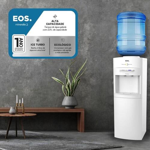 Bebedouro de coluna compressor para garraf�o de 10 ou 20L branco EBC05BC - Mineralle  110V