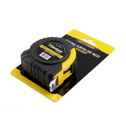 Trena emborrachada com fita de a�o 25 mm x 5 m com trava  - 8632