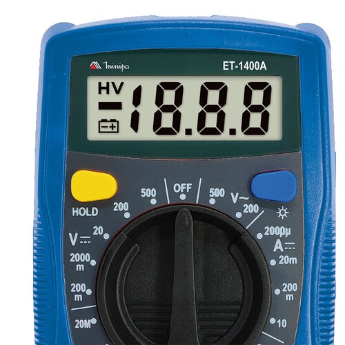 Multímetro digital portátil 500V AC/DC - ET-1400A Multímetro digital portátil 500V AC/DC - ET-1400A