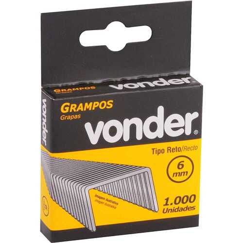 Grampo para grampeador manual 6 mm com 1.000 p�s