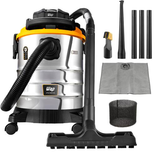 Aspirador de pó e líquido 2000W 25 litros com função soprador - GTW INOX 25 110V Aspirador de pó e líquido 2000W 25 litros com função soprador - GTW INOX 25 110V