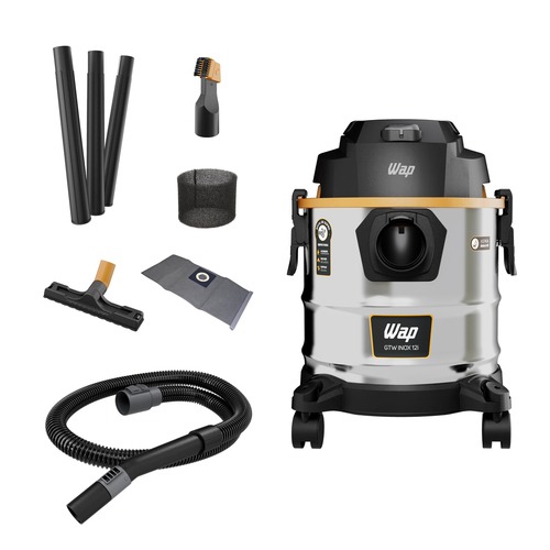 Aspirador de p� e l�quido 1600W 12 litros com fun��o soprador - GTW INOX 12i  110V