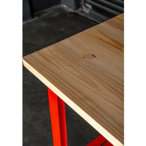 Bancada aberta 1500 x 600 mm com 1 gaveta tampo de madeira pinus - RLL-200 Bancada aberta 1500 x 600 mm com 1 gaveta tampo de madeira pinus - RLL-200