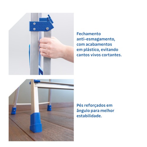 Escada de alum�nio 3 degraus residencial - 40000/003