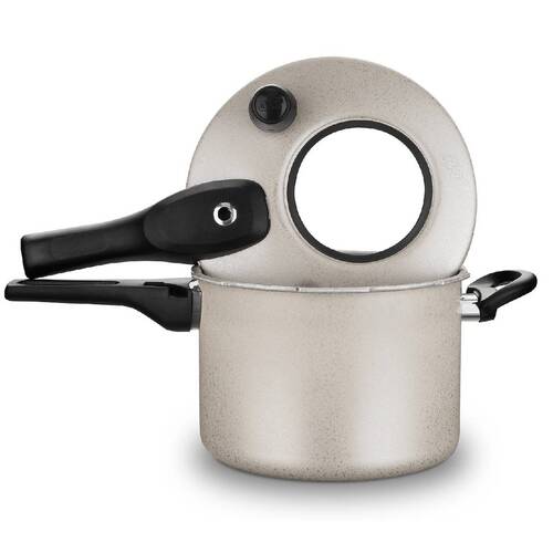 Panela de press�o 4,5 litros com visor e fechamento externo baunilha - 1277