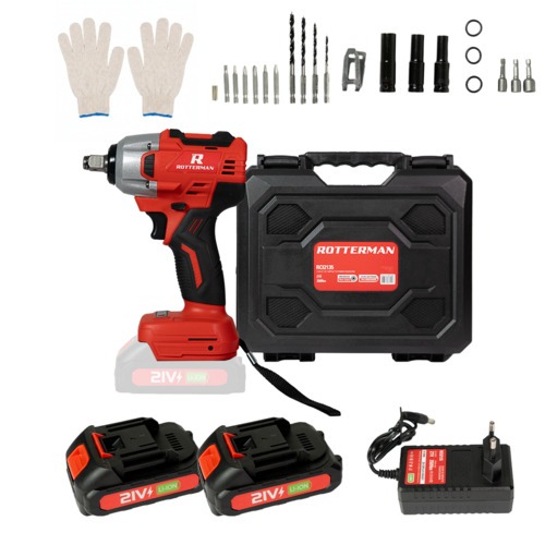 Chave de impacto Parafusadeira a bateria 21V 2Ah Brushless com 2 baterias e acess�rios - RCI2135  110V/220V