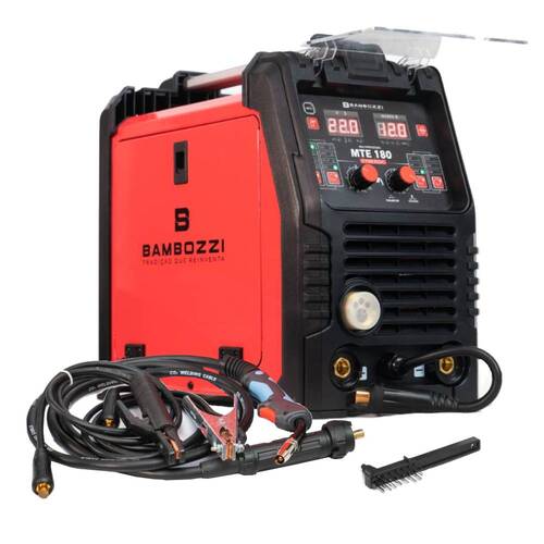 Inversora de solda multiprocesso 180A para Eletrodo Mig e Tig - MTE 180 Synergic 110V/220V Inversora de solda multiprocesso 180A para Eletrodo Mig e Tig - MTE 180 Synergic 110V/220V