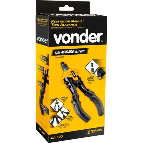 Rebitador manual tipo alavanca para rebites de at� 6,4 mm - RA 500