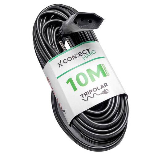 Extensão elétrica 10 metros 1 tomada 3 x 0,75 mm 10A tripolar - Connect Hard Extensão elétrica 10 metros 1 tomada 3 x 0,75 mm 10A tripolar - Connect Hard