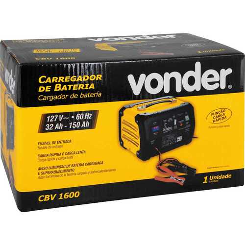 Carregador de bateria port�til 12 volts - CBV1600  110V