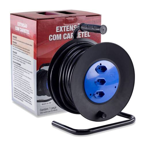 Extens�o el�trica 30 metros 3 x 2,50 mm 2P+T 20A com carretel