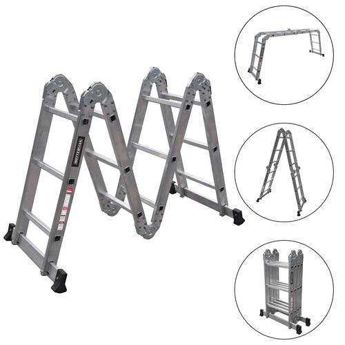 Escada multifuncional de alum�nio 3 x 4 com 12 degraus 11 em 1 - ESC0265RO