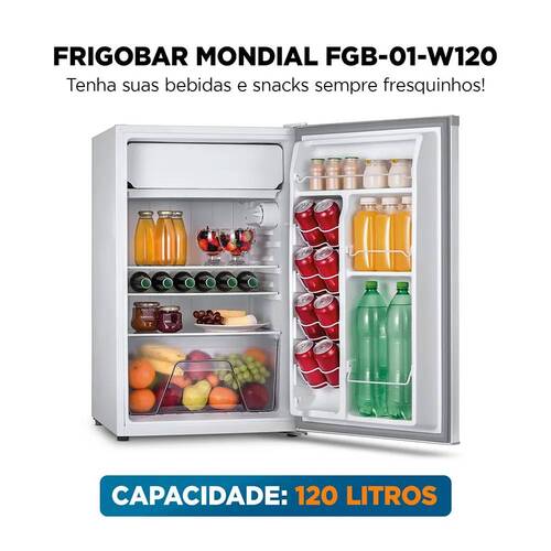 Frigobar 120 litros porta reversível branco - FGB-01-W120 110V Frigobar 120 litros porta reversível branco - FGB-01-W120 110V