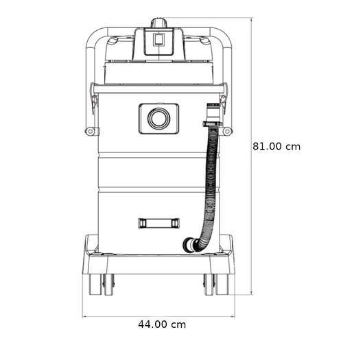 Aspirador de pó e líquido inox 1400 watts 50 litros - 44982/020 220V Aspirador de pó e líquido inox 1400 watts 50 litros - 44982/020 220V