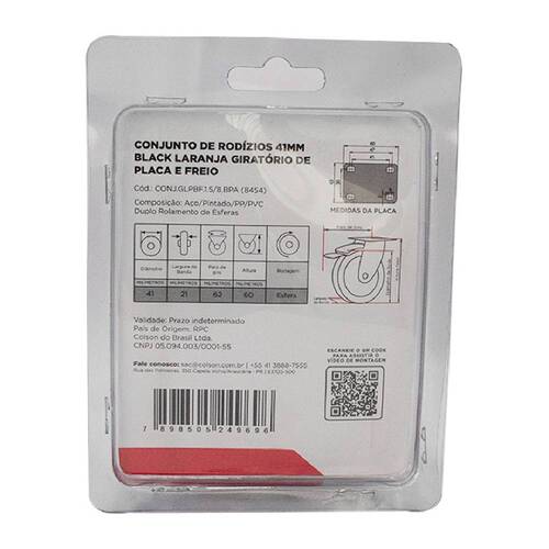 Rod�zio girat�rio com freio 1.5/8