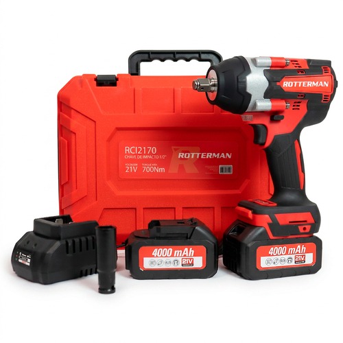 Chave de impacto a bateria 21V 4Ah 1/2 Chave de impacto a bateria 21V 4Ah 1/2