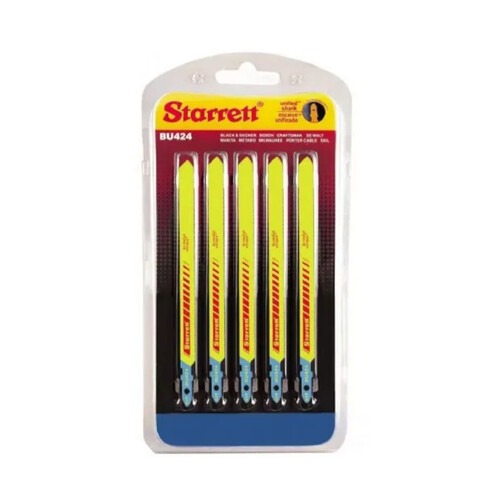 Lâmina serra tico tico 100 mm 24 dentes bimetal multiuso 5 peças - BU424 Lâmina serra tico tico 100 mm 24 dentes bimetal multiuso 5 peças - BU424