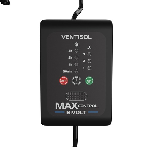 Ventilador de parede 60 cm oscilante 3 p�s preto com controle - Max Control  110V/220V