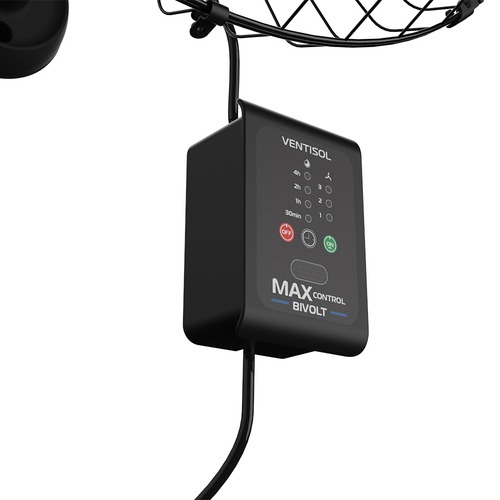 Ventilador de parede 60 cm oscilante 3 p�s preto com controle - Max Control  110V/220V