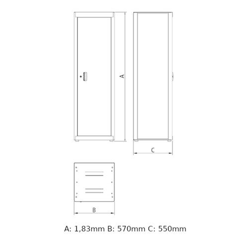 Armário para ferramentas 1 porta e gavetas plásticas laranja - 44955011 Armário para ferramentas 1 porta e gavetas plásticas laranja - 44955011